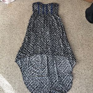 Strapless high low dress